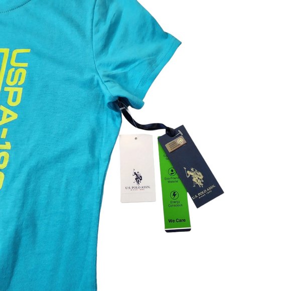 U.S. Polo Assn Women's Short Sleeve T-Shirt Graphic Print Tee - Picture 2 of 3